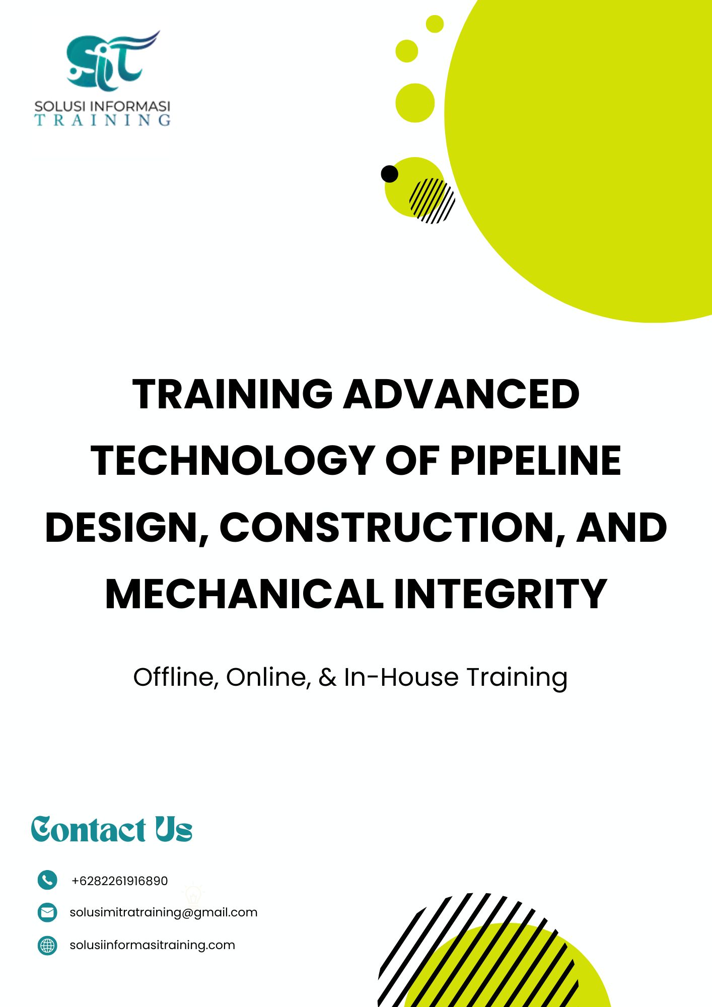 pelatihan ADVANCED TECHNOLOGY OF PIPELINE DESIGN, CONSTRUCTION, AND MECHANICAL INTEGRITY di bali