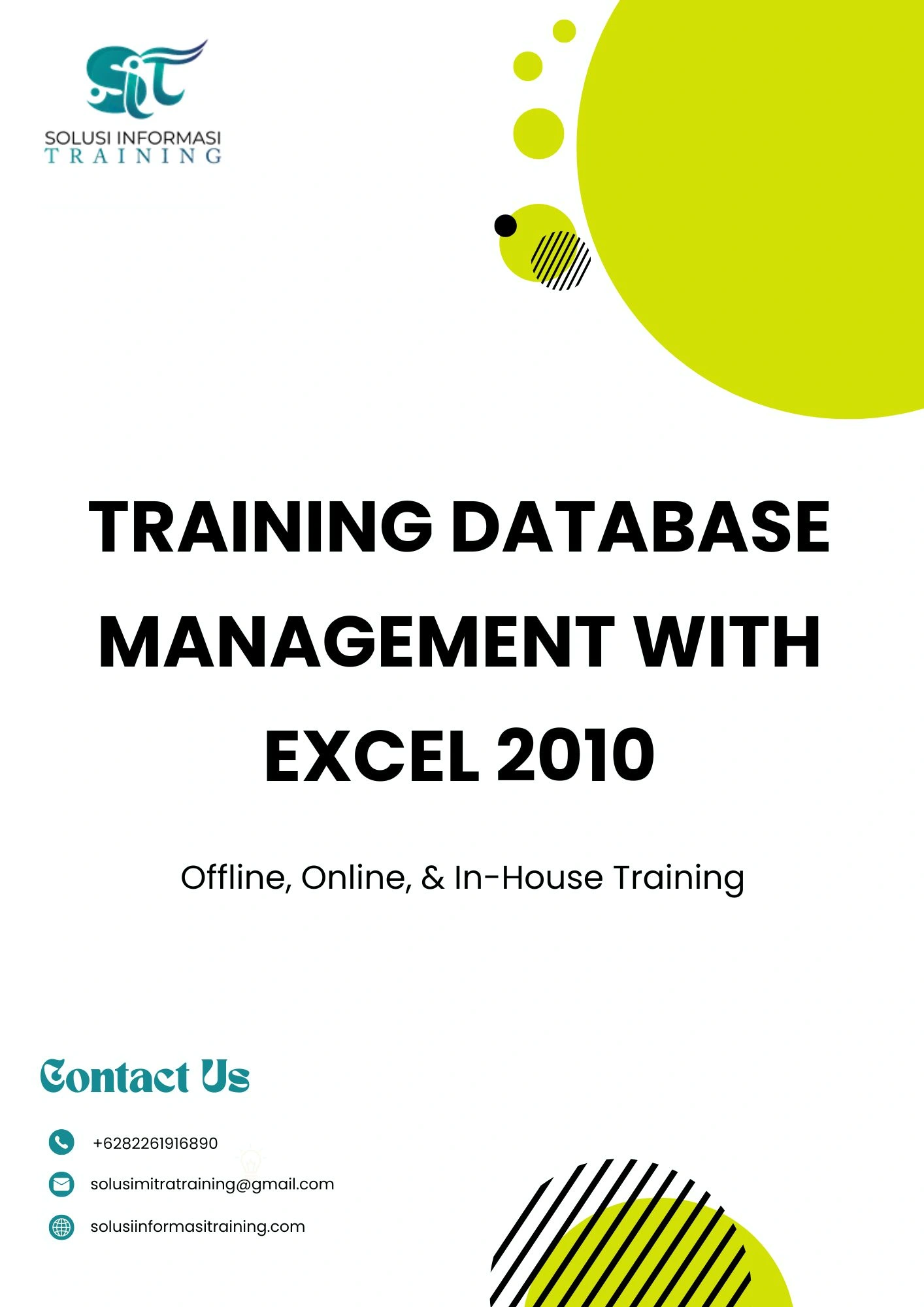 pelatihan DATABASE MANAGEMENT WITH EXCEL 2010 di jakarta