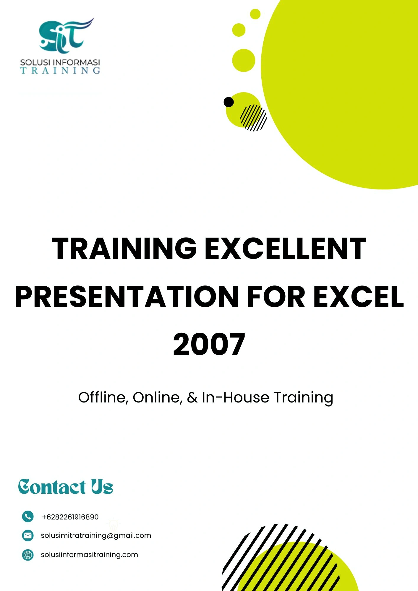 pelatihan EXCELLENT PRESENTATION FOR EXCEL 2007 di jakarta