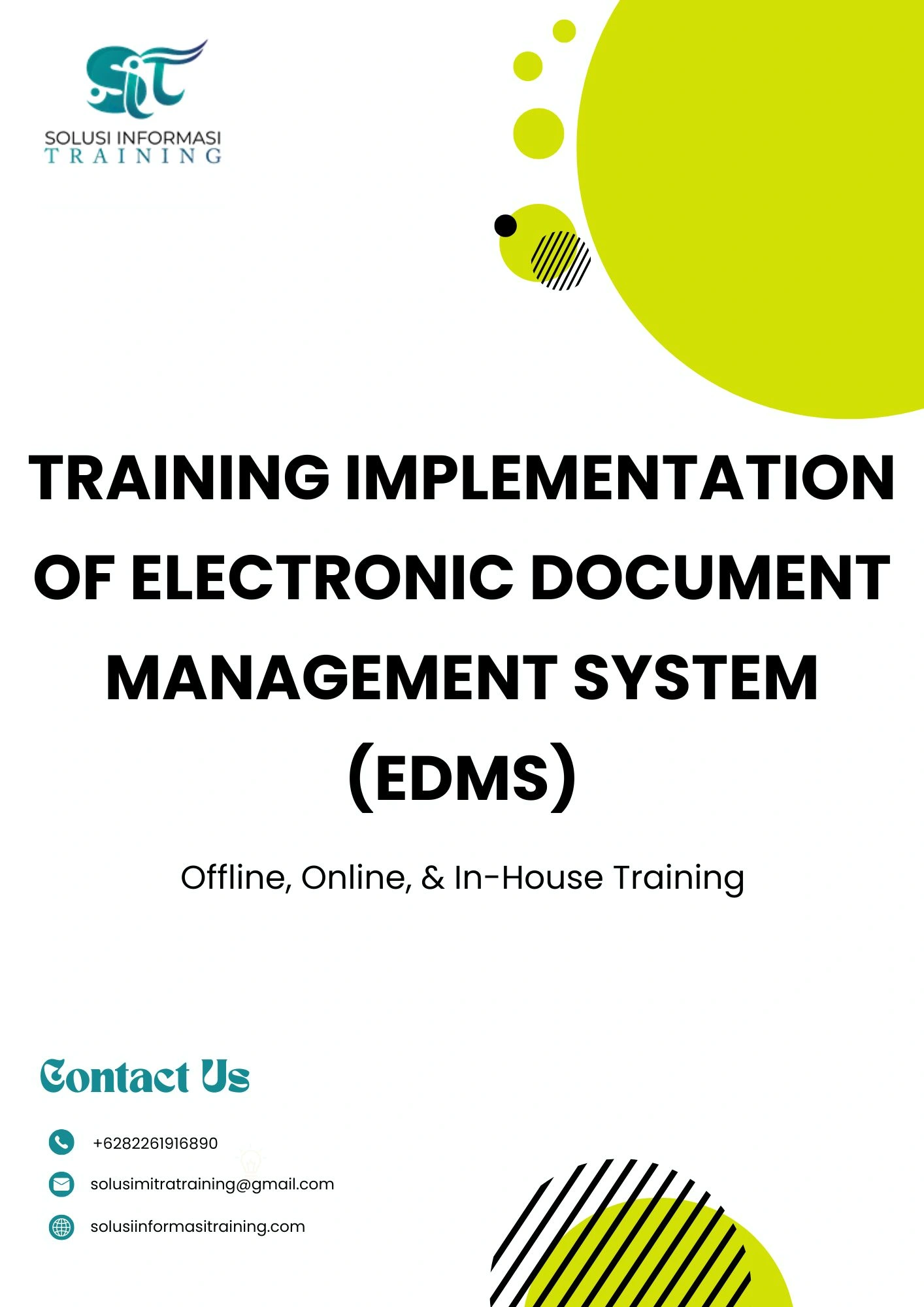 pelatihan IMPLEMENTATION OF ELECTRONIC DOCUMENT MANAGEMENT SYSTEM (EDMS) di jakarta