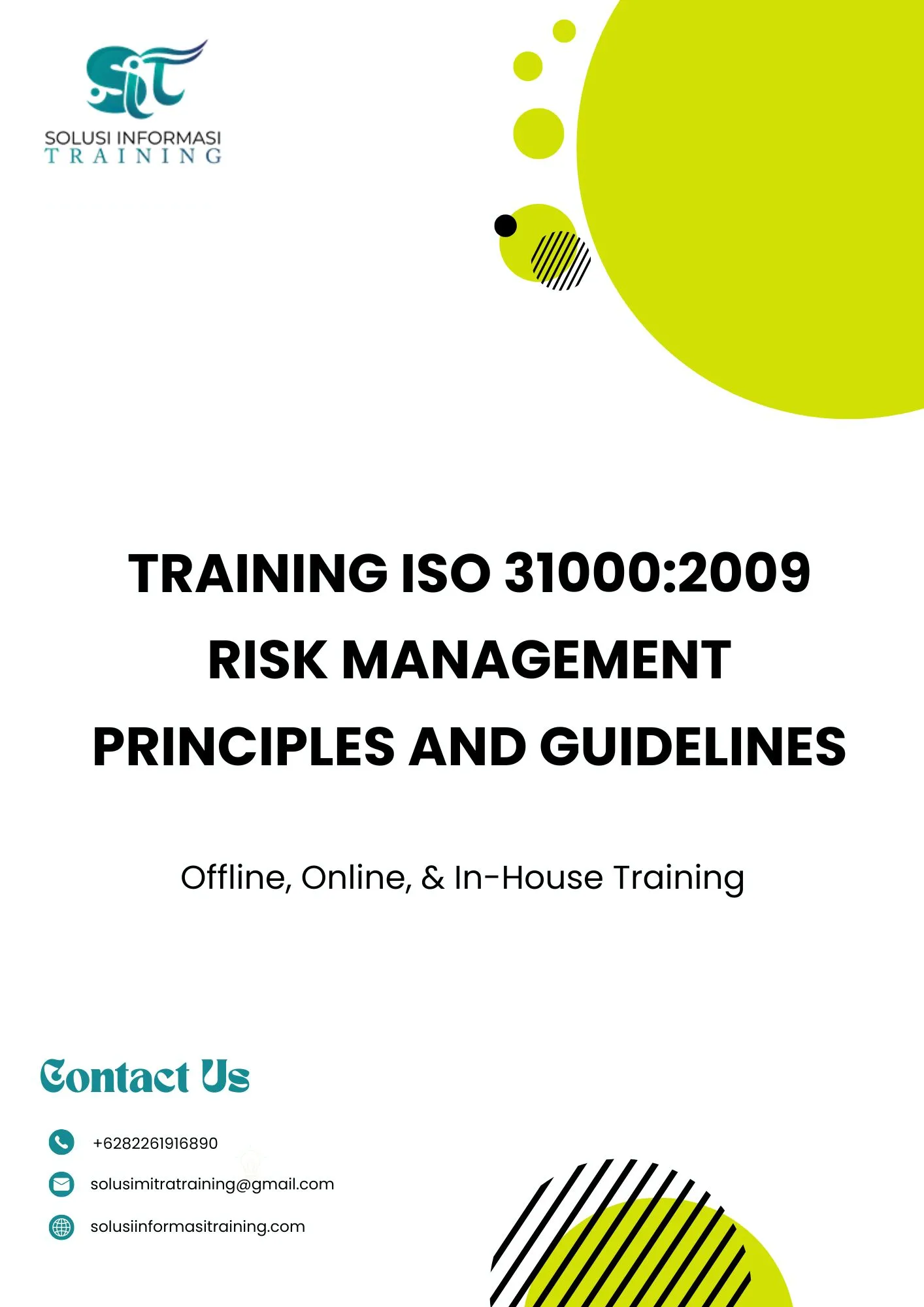 pelatihan ISO 310002009 RISK MANAGEMENT PRINCIPLES AND GUIDELINES di jakarta