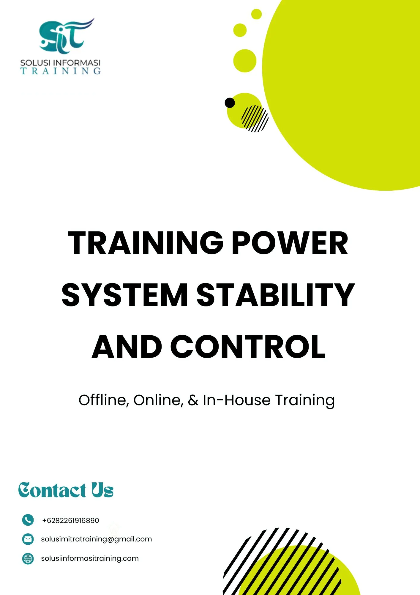 pelatihan POWER SYSTEM STABILITY AND CONTROL di jakarta